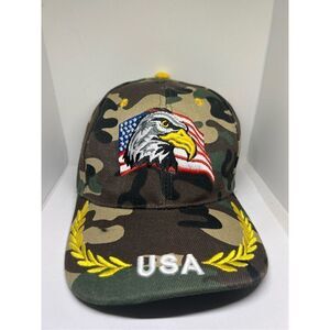 Camo USA Eagle Embroidered Baseball Cap